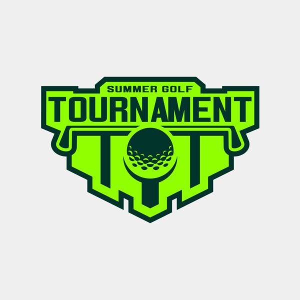 Tournament Summer golf logo template Thumbnail