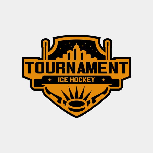 Tournament Ice Hockey logo template 02 Thumbnail